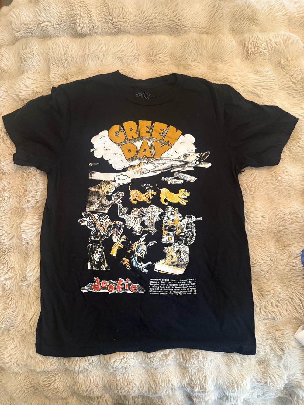 Green Day 'Dookie' Graphic Tee - Black womens size small